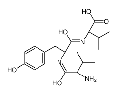 (2S)-2-[[(2S)-2-[[(2R)-2-amino-3-methylbutanoyl]amino]-3-(4-hydroxyphenyl)propanoyl]amino]-3-methylbutanoic acid Structure