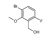 3-Bromo-6-fluoro-2-methoxybenzenemethanol结构式