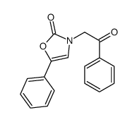 3-phenacyl-5-phenyl-1,3-oxazol-2-one结构式