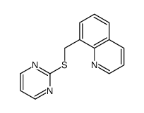 8-(pyrimidin-2-ylsulfanylmethyl)quinoline结构式