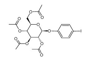 (2,3,4,6-tetra-O-acetyl-β-D-glucopyranosyloxy)-4-iodobenzene结构式