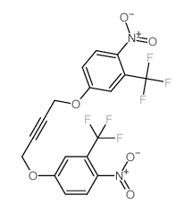1-nitro-4-[4-[4-nitro-3-(trifluoromethyl)phenoxy]but-2-ynoxy]-2-(trifluoromethyl)benzene结构式
