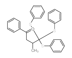 1-Butanone,3-methyl-1-phenyl-4,4,4-tris(phenylthio)-结构式