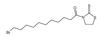 3-(11-bromo-undecanoyl)-thiazolidine-2-thione结构式
