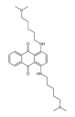 1,4-Bis((5-(dimethylamino)pentyl)amino)-9,10-anthracenedione结构式
