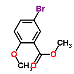 5-溴-2-甲氧基苯甲酸甲酯结构式