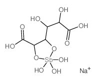 antimony; 2,3,4,5-tetrahydroxyhexanedioic acid; trihydrate Structure