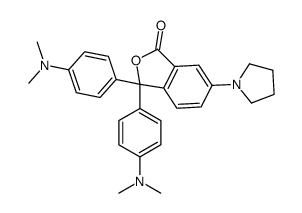 3,3-bis[4-(dimethylamino)phenyl]-6-(1-pyrrolidinyl)phthalide结构式