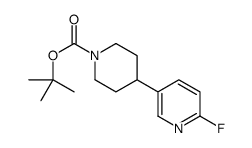 4-(6-氟吡啶-3-基)哌啶-1-羧酸叔丁酯结构式