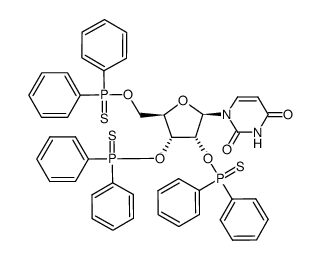 Uridine-2',3',5'-O-tris-diphenylphosphinothioate结构式