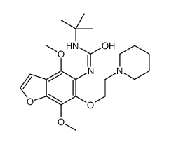 1-tert-butyl-3-[4,7-dimethoxy-6-(2-piperidin-1-ylethoxy)-1-benzofuran-5-yl]urea Structure