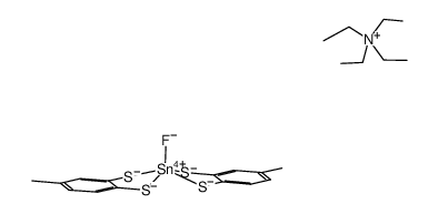 tetraethylammonium bis(toluene-3,4-dithiolato)fluorostannate(IV) Structure