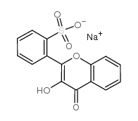 黄酮醇-2'-磺酸钠盐水合物[用于锡和锆的测定]结构式