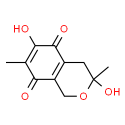 1H-2-Benzopyran-5,8-dione, 3,4-dihydro-3,6-dihydroxy-3,7-dimethyl- (9CI)结构式