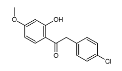 2-(4-氯苯基)-1-(2-羟基-4-甲氧基苯基)乙酮结构式