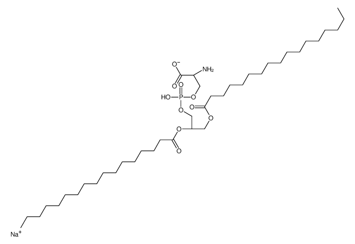 1,2-二十七烷酰基-sn-甘油基-3-磷酸丝氨酸 (钠盐)结构式