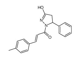 1-[3-(4-methylphenyl)prop-2-enoyl]-5-phenylpyrazolidin-3-one结构式