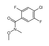 4-chloro-2,5-difluoro-N-methoxy-N-methylbenzamide结构式