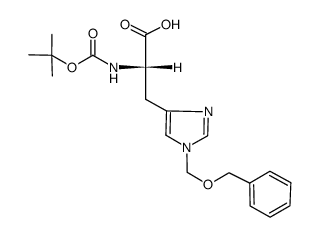 N-Boc-N'-苄氧甲基-L-组氨酸结构式