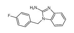 1-(4-氟苯基甲基)-2-氨基苯并咪唑结构式