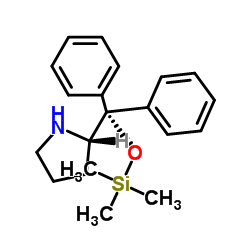 (S)-(–)-α,α-二苯基-2-吡咯烷甲醇三甲基硅基醚结构式