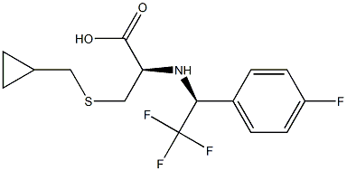 L-Cysteine, S-(cyclopropylmethyl)-N-[(1S)-2,2,2-trifluoro-1-(4-fluorophenyl)ethyl]- Structure