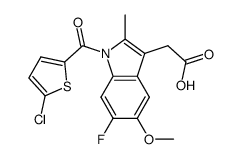 {1-[(5-chloro-2-thienyl)carbonyl]-6-fluoro-5-methoxy-2-methyl-1H-indol-3-yl}acetic acid结构式