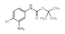 (3-氨基-4-溴苯基)-氨基甲酸叔丁酯结构式