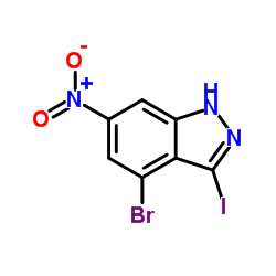 4-Bromo-3-iodo-6-nitro-1H-indazole Structure