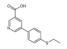 3-Pyridinecarboxylic acid, 5-[4-(ethylthio)phenyl] Structure