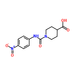 1-[(4-Nitrophenyl)carbamoyl]-4-piperidinecarboxylic acid Structure