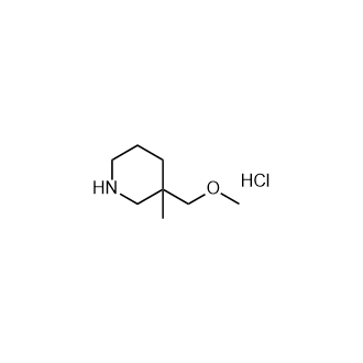 3-(甲氧基甲基)-3-甲基哌啶盐酸盐结构式