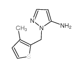 2-(3-甲基-噻吩-2-甲基)-2H-吡唑-3-胺结构式