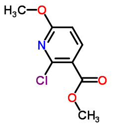 2-氯-6-甲氧基烟酸甲酯结构式
