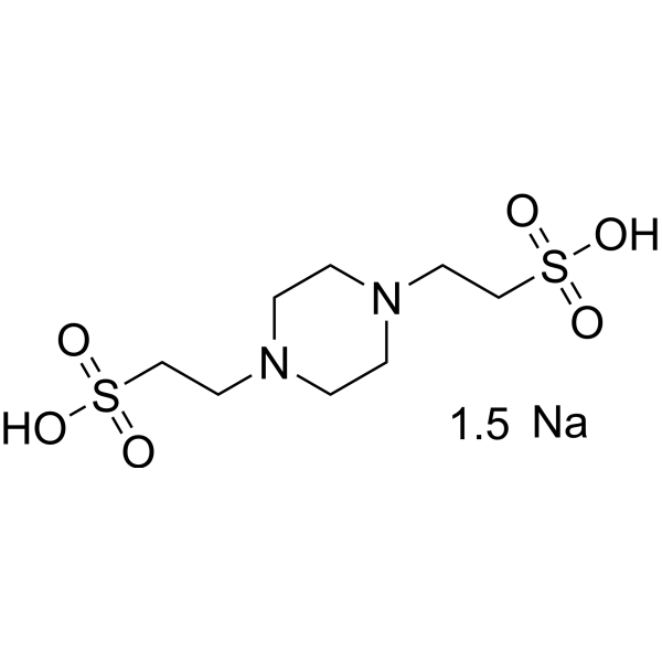 1,4-哌嗪二乙磺酸倍半钠盐结构式