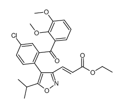 ethyl (2E)-3-{4-[4-chloro-2-(2,3-dimethoxybenzoyl)phenyl]-5-isopropylisoxazol-3-yl}acrylate Structure