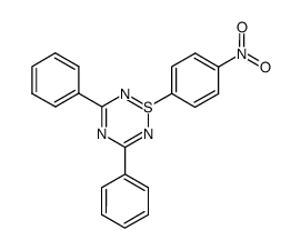 1-(4-nitro-phenyl)-3,5-diphenyl-1λ4-[1,2,4,6]thiatriazine结构式