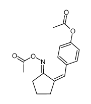 2-(4-acetoxybenzylidene)cyclopentanone O-acetyloxime结构式