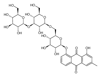 Chrysophanol triglucoside Structure