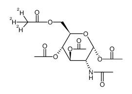 6-O-Trideutero-2-acetamido-1,3,4,6-tetra-O-acetyl-2-desoxy-α-D-glucopyranose Structure