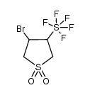 3-bromo-4-(pentafluorosulfanyl)-sulfolan Structure