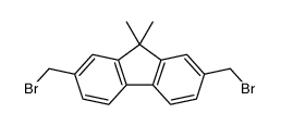 2,7-Bis(bromomethyl)-9,9-dimethyl-9H-fluorene结构式