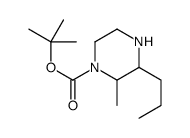 2-Methyl-3-propyl-piperazine-1-carboxylic acid tert-butyl ester结构式