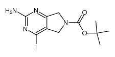 2-amino-4-iodo-5,7-dihydropyrrolo[3,4-d]pyrimidine-6-carboxylic acid tert-butyl ester结构式