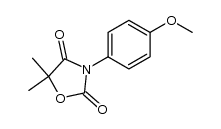 5,5-dimethyl-N-(4-methoxyphenyl)oxazolidine-2,4-dione结构式