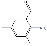 2-氨基-5-碘-3-甲基苯甲醛结构式