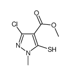 Methyl 3-chloro-1-methyl-5-sulfanyl-1H-pyrazole-4-carboxylate Structure