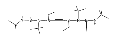 1,3,8,10-tetra-tert-butyl-2,4,7,9-tetraethyl-1,3,8,10-tetraazonia-2,4,7,9-tetraborata-1,3,7,9-decatetraene-5-yne Structure