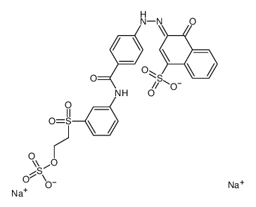 1-Naphthalenesulfonic acid, 4-hydroxy-3-[[4-[[[3-[[2- (sulfooxy)ethyl]sulfonyl]phenyl]amino]carbonyl]phenyl ]azo]-, disodium salt结构式