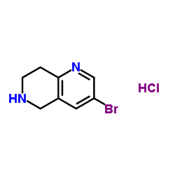 3-溴-5,6,7,8-四氢-1,6-萘啶盐酸盐结构式